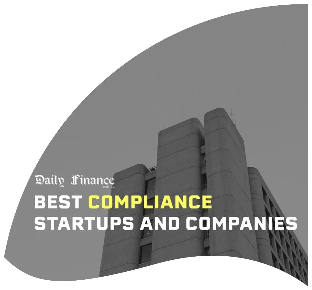 Visuel représentant des building avec la phrase Best compliance startups and companies