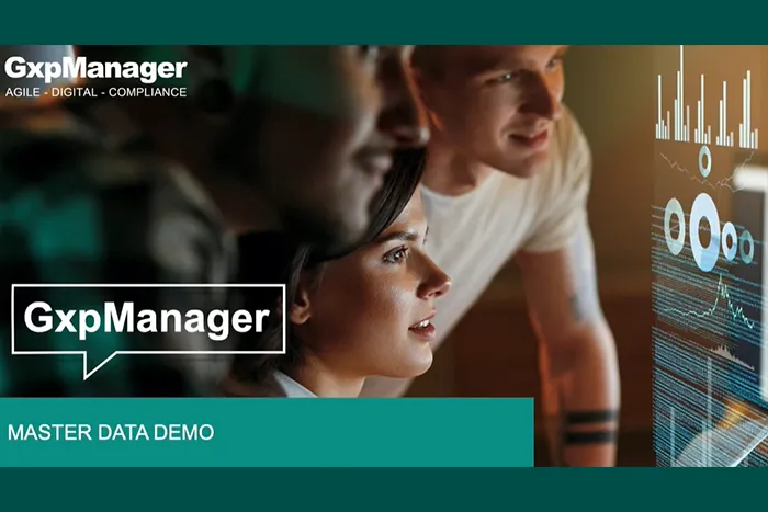 image de démo de gestion des master data avec l'application GxpManager