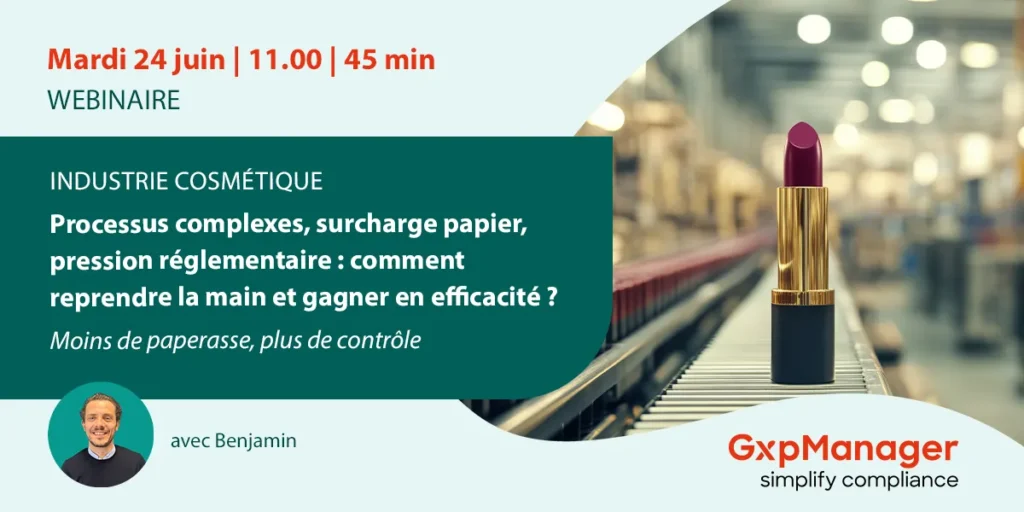 webinaire GxpManager : industrie cosmetique