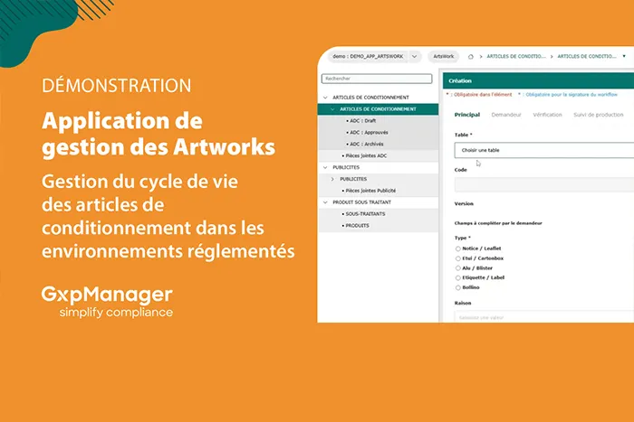 vidéo de démonstration : gestion des artworks via l'application GxpManager